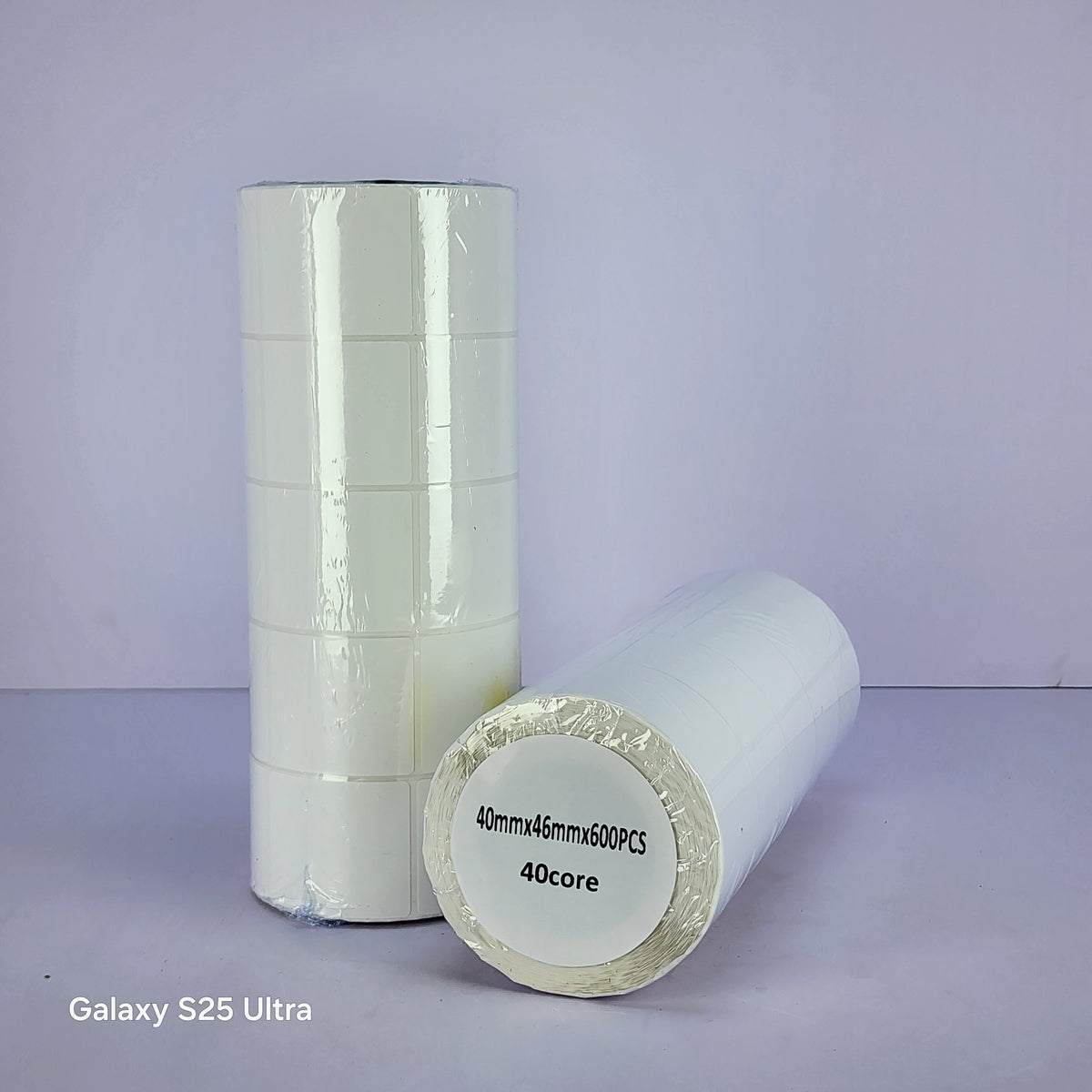 40mm x 46mm Plain White Digital Scale Label White Backing