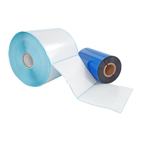 4" (W) x 2.5" (H) Plain White Satin Barcode Labels