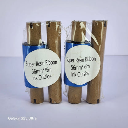 56mm x 75M Super Resin Thermal Barcode Ribbon