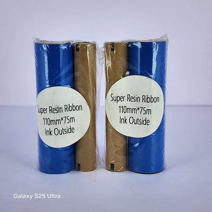 110mm x 75M Super Resin Thermal Barcode Ribbon