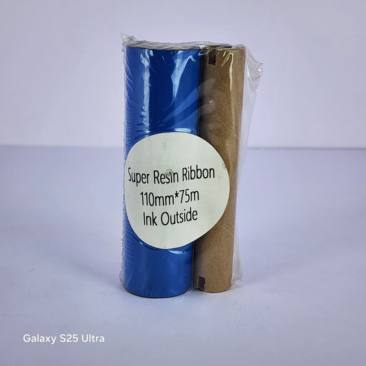 110mm x 75M Super Resin Thermal Barcode Ribbon