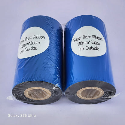 110mm x 300M Super Resin Thermal Barcode Ribbon