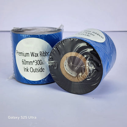 60mm x 300M Premium Wax Thermal Barcode Ribbon