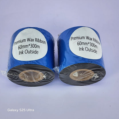60mm x 300M Premium Wax Thermal Barcode Ribbon