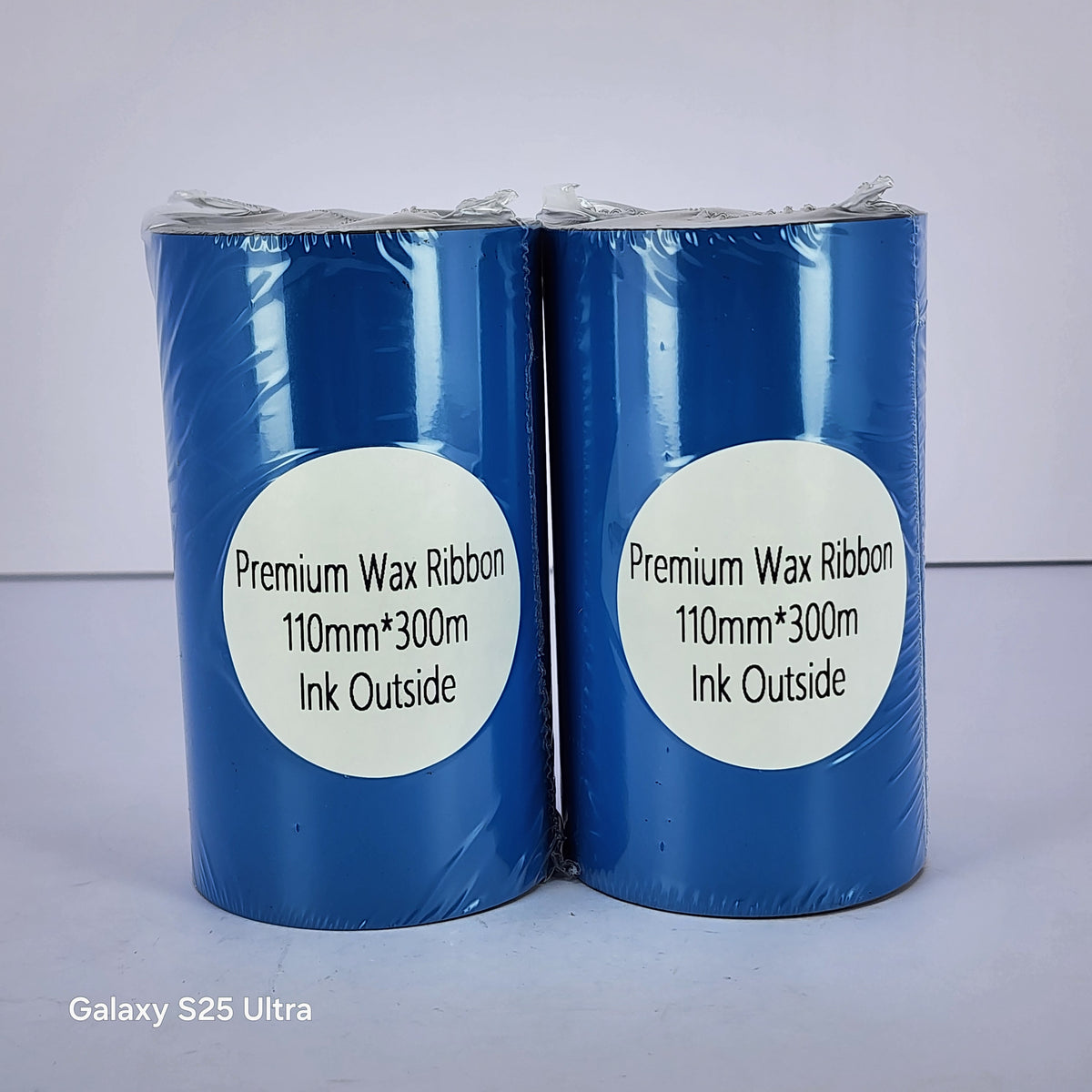 110mm x 300M Premium Wax Thermal Barcode Ribbon Face In