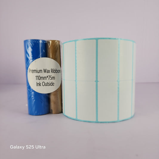 2" (W)  x 1" (H) Plain White Synthetic Barcode Labels