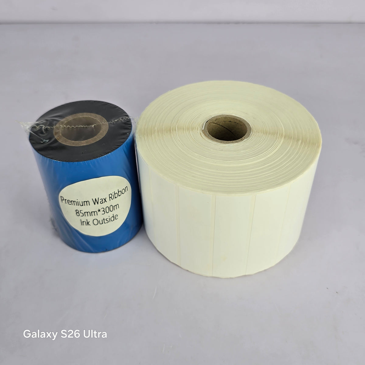 38mm (W) x 20mm (H) Plain White Synthetic Barcode Labels