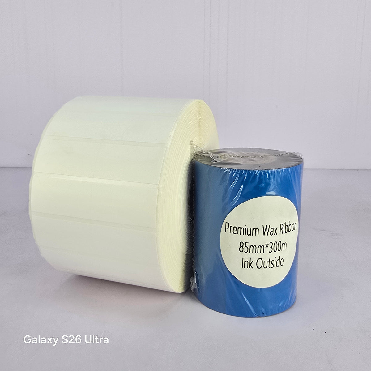 38mm (W) x 20mm (H) Plain White Synthetic Barcode Labels