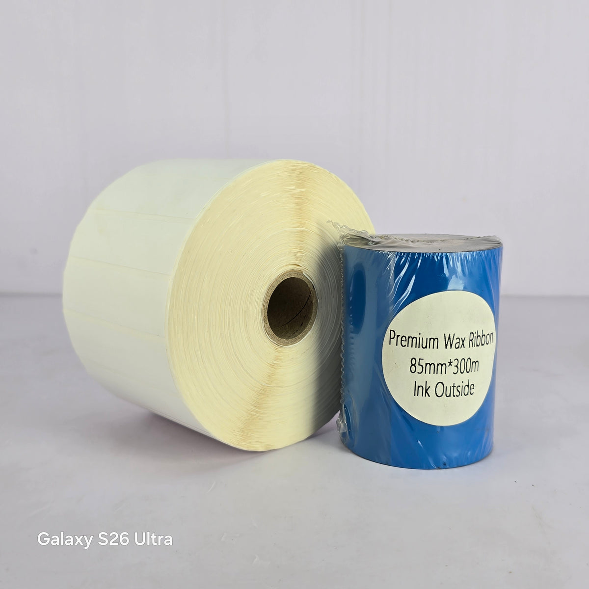 38mm (W) x 20mm (H) Plain White Synthetic Barcode Labels