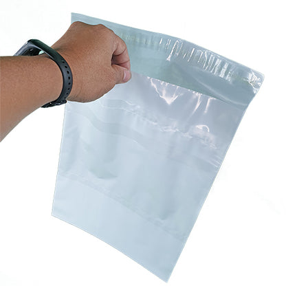A3 Extra Large Plain White Plastic Courier Parcel Bag with Pocket 100s