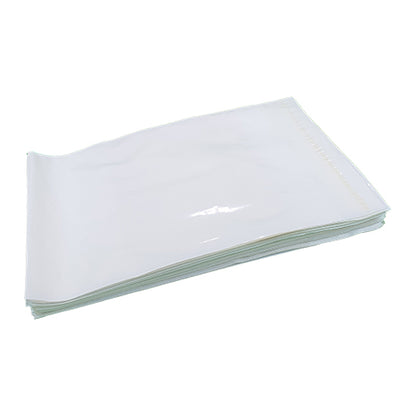 A4 Large Plain White Plastic Courier Parcel Bag with Pocket 100s