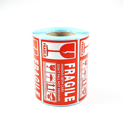 1 Roll Medium FRAGILE, HANDLE WITH CARE, KEEP DRY Sticker 130mm x 70mm 500 Pcs