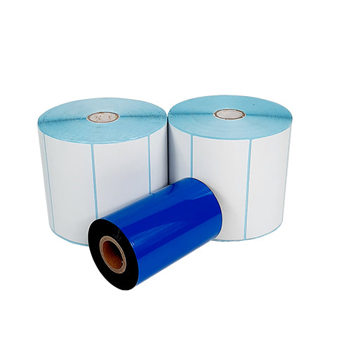 4" (W)  x 2" (H) Plain White Satin Barcode Labels