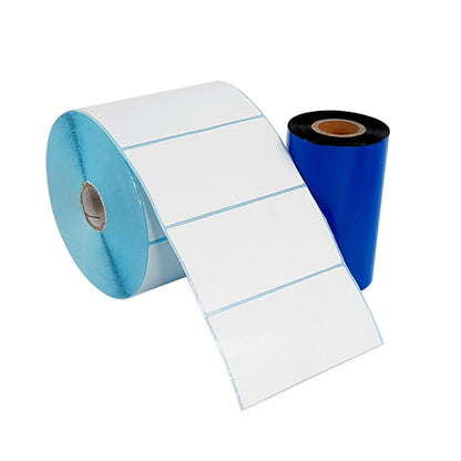 4" (W)  x 2" (H) Plain White Satin Barcode Labels