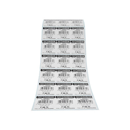 50mm (W) x 25mm (H) Printed Property Tag, Asset Tag Sticker
