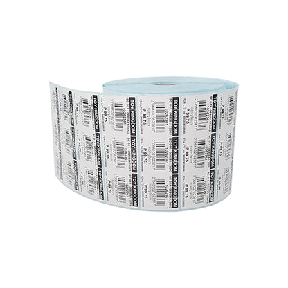 50mm (W) x 25mm (H) Printed Property Tag, Asset Tag Sticker