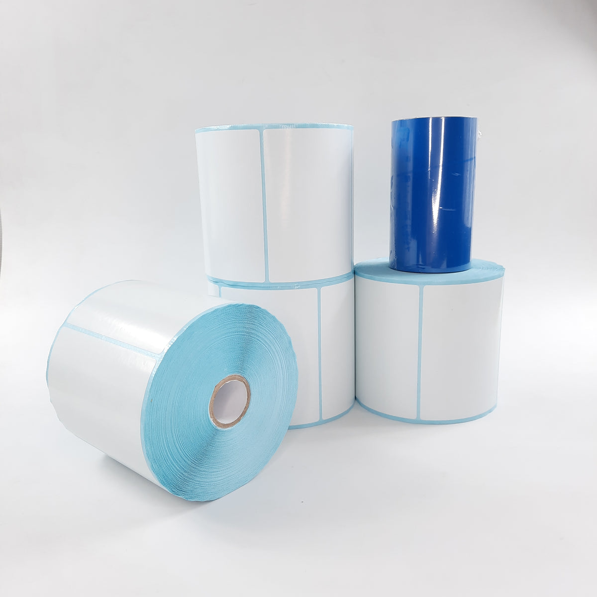 4" (W)  x 3" (H) Plain White Satin Barcode Labels