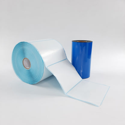 4" (W)  x 3" (H) Plain White Satin Barcode Labels