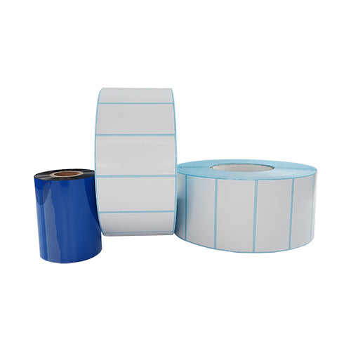 3" (W)  x 1.5" (H) Plain White Satin Barcode Labels