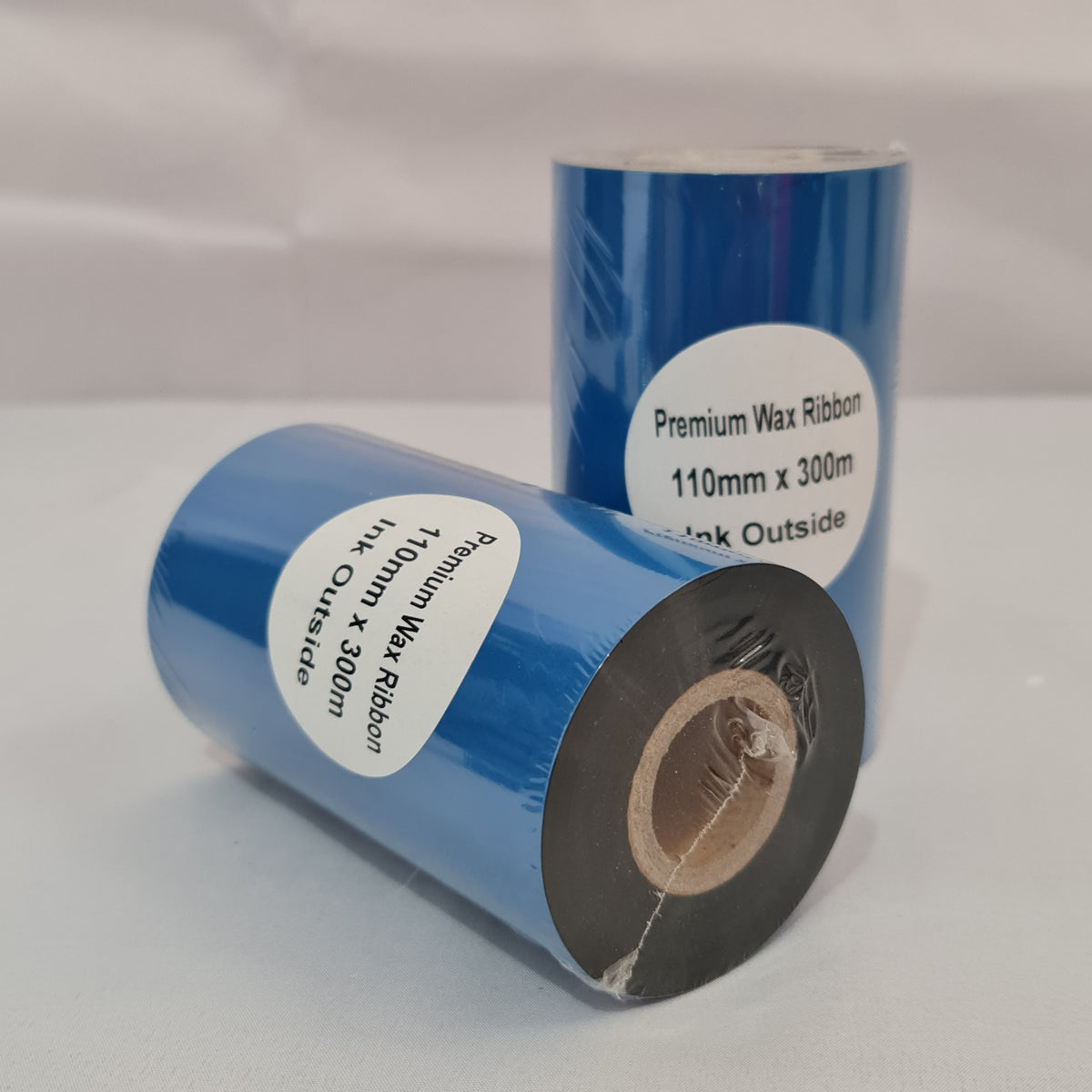 110mm x 300M Premium Wax Thermal Barcode Ribbon Face Out