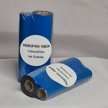 110mm x 75M Premium Wax Thermal Barcode Ribbon