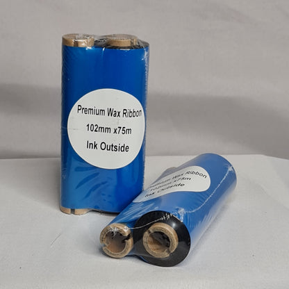 102mm x 75M Premium Wax Thermal Barcode Ribbon