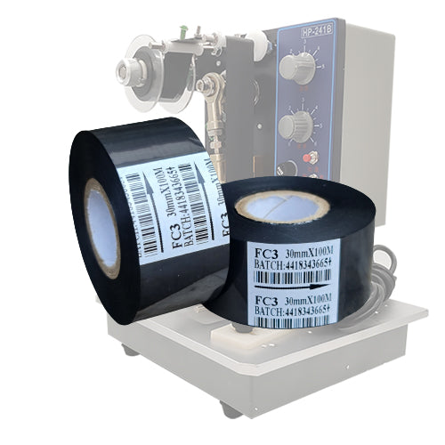 30mm x 100M Hot Foil Stamping Thermal Ribbon For Date Code Printing Machine