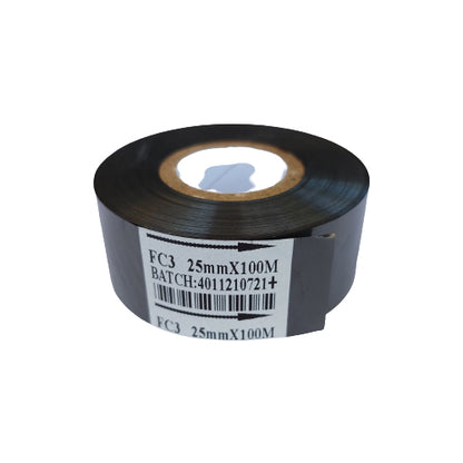 25mm x 100M Hot Foil Stamping Thermal Ribbon For Date Code Printing Machine
