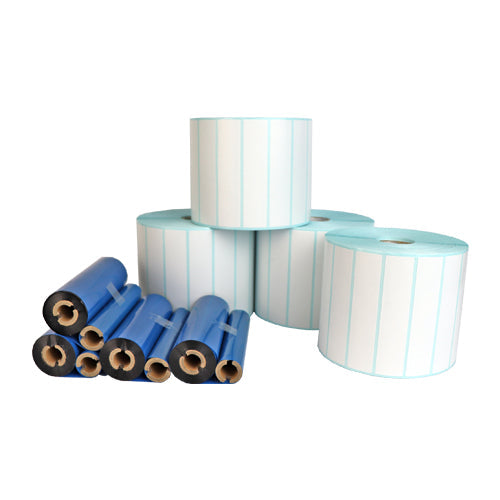 32mm (W)  x 25mm (H) Plain White Satin Barcode Labels
