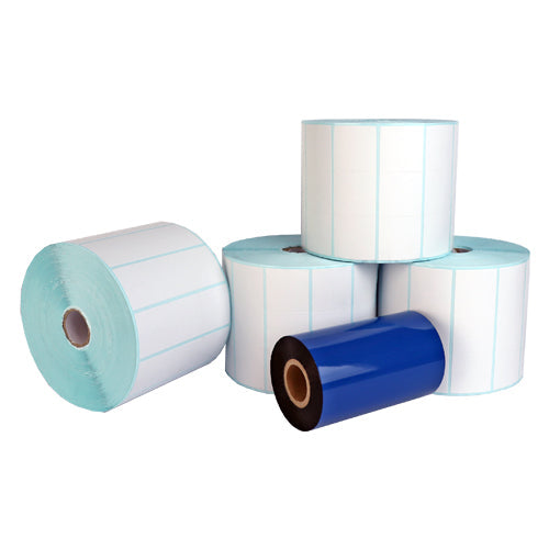 32mm (W)  x 25mm (H) Plain White Satin Barcode Labels